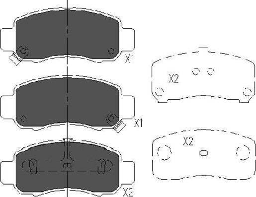 Kavo Parts KBP-2033 - Komplet Pločica, disk-kočnica www.molydon.hr