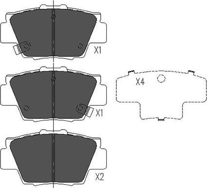 Kavo Parts KBP-2032 - Komplet Pločica, disk-kočnica www.molydon.hr