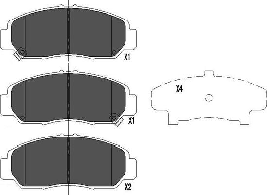 Kavo Parts KBP-2037 - Komplet Pločica, disk-kočnica www.molydon.hr