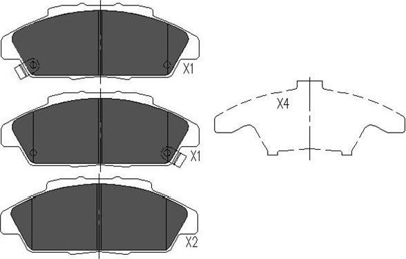 Kavo Parts KBP-2025 - Komplet Pločica, disk-kočnica www.molydon.hr