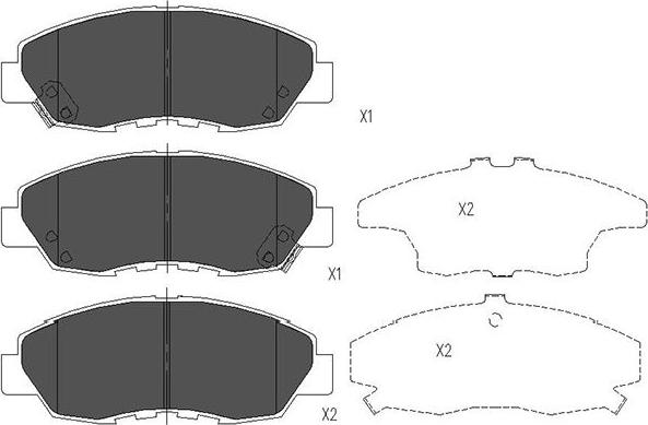 Kavo Parts KBP-2026 - Komplet Pločica, disk-kočnica www.molydon.hr