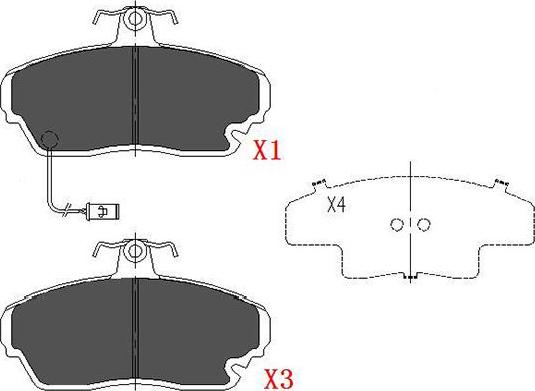 Kavo Parts KBP-2021 - Komplet Pločica, disk-kočnica www.molydon.hr