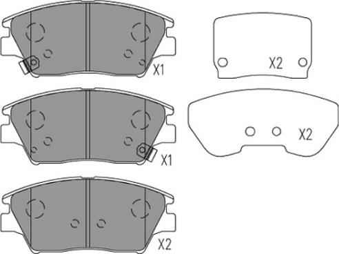 Kavo Parts KBP-7510 - Komplet Pločica, disk-kočnica www.molydon.hr