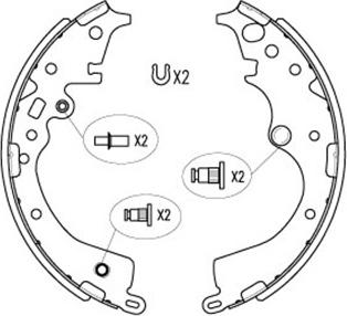 Kavo Parts KBS-9944 - Komplet kočnica, bubanj kočnice www.molydon.hr