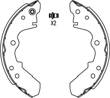 Kavo Parts KBS-3902 - Komplet kočnica, bubanj kočnice www.molydon.hr