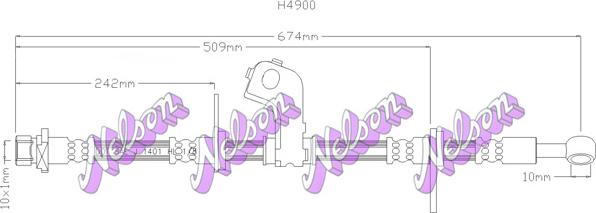 Kawe H4900 - Kočiono crijevo, lajtung www.molydon.hr