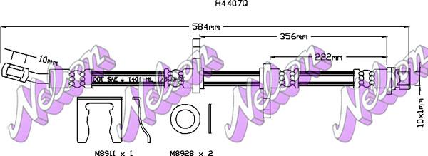 Kawe H4407Q - Kočiono crijevo, lajtung www.molydon.hr