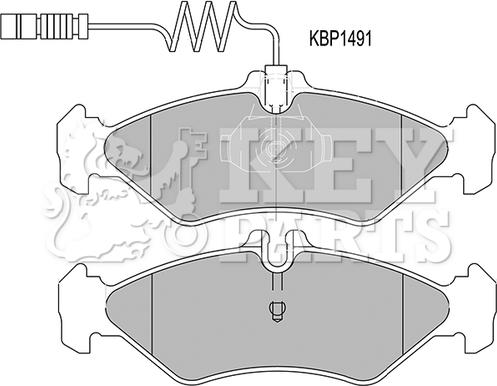 Key Parts KBP1491 - Komplet Pločica, disk-kočnica www.molydon.hr