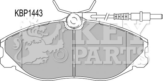 Key Parts KBP1443 - Komplet Pločica, disk-kočnica www.molydon.hr