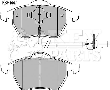 Key Parts KBP1447 - Komplet Pločica, disk-kočnica www.molydon.hr