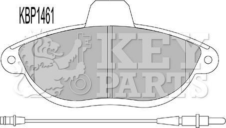 Key Parts KBP1461 - Komplet Pločica, disk-kočnica www.molydon.hr