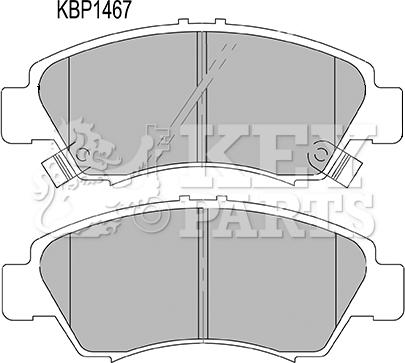 Key Parts KBP1467 - Komplet Pločica, disk-kočnica www.molydon.hr