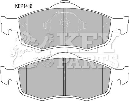 Key Parts KBP1416 - Komplet Pločica, disk-kočnica www.molydon.hr