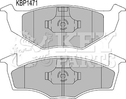 Key Parts KBP1471 - Komplet Pločica, disk-kočnica www.molydon.hr