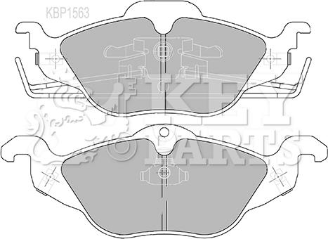 Key Parts KBP1563 - Komplet Pločica, disk-kočnica www.molydon.hr