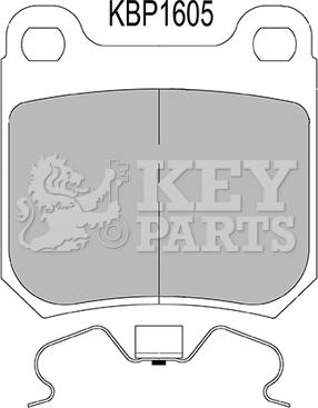 Key Parts KBP1605 - Komplet Pločica, disk-kočnica www.molydon.hr