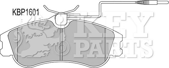 Key Parts KBP1601 - Komplet Pločica, disk-kočnica www.molydon.hr