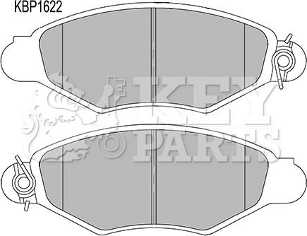 Key Parts KBP1622 - Komplet Pločica, disk-kočnica www.molydon.hr