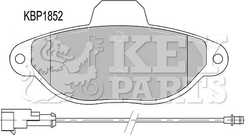 Key Parts KBP1852 - Komplet Pločica, disk-kočnica www.molydon.hr