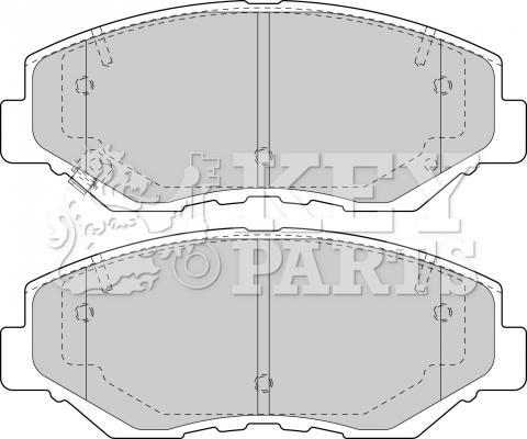 Key Parts KBP1860 - Komplet Pločica, disk-kočnica www.molydon.hr