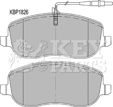 Key Parts KBP1826 - Komplet Pločica, disk-kočnica www.molydon.hr