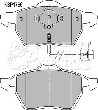 Key Parts KBP1766 - Komplet Pločica, disk-kočnica www.molydon.hr