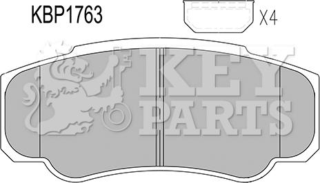 Key Parts KBP1763 - Komplet Pločica, disk-kočnica www.molydon.hr