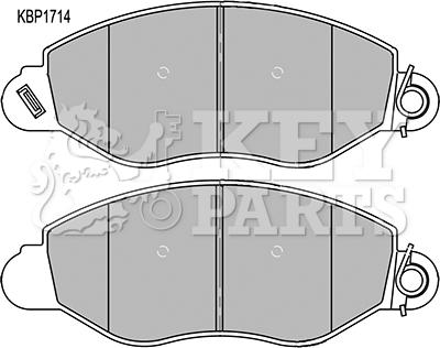 Key Parts KBP1714 - Komplet Pločica, disk-kočnica www.molydon.hr