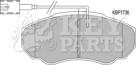 Key Parts KBP1736 - Komplet Pločica, disk-kočnica www.molydon.hr