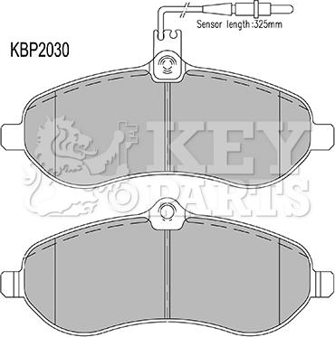 Key Parts KBP2030 - Komplet Pločica, disk-kočnica www.molydon.hr