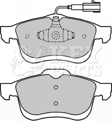 Key Parts KBP2250 - Komplet Pločica, disk-kočnica www.molydon.hr