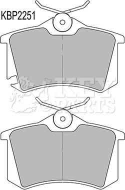 Key Parts KBP2251 - Komplet Pločica, disk-kočnica www.molydon.hr