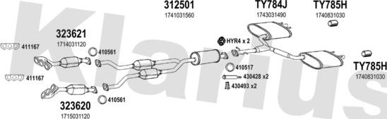 Klarius 560004U - Ispušni sistem www.molydon.hr