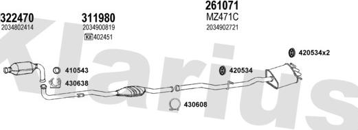 Klarius 600561E - Ispušni sistem www.molydon.hr