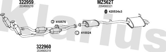 Klarius 600883E - Ispušni sistem www.molydon.hr