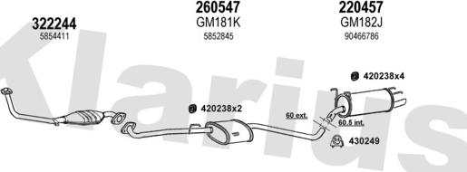 Klarius 391521E - Ispušni sistem www.molydon.hr