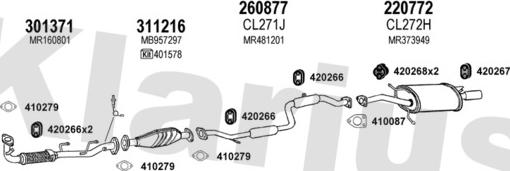 Klarius 210191E - Ispušni sistem www.molydon.hr