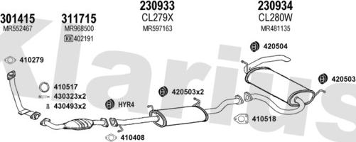 Klarius 210200E - Ispušni sistem www.molydon.hr