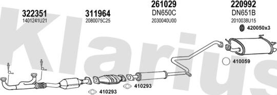 Klarius 270545E - Ispušni sistem www.molydon.hr