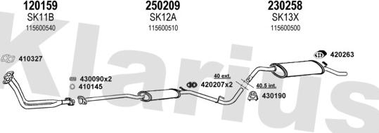 Klarius 780004E - Ispušni sistem www.molydon.hr