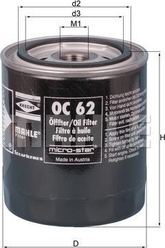 KNECHT OC 62 - Filter za ulje www.molydon.hr