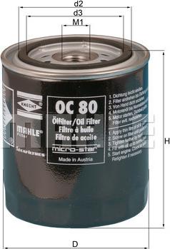 KNECHT OC 80 - Filter za ulje www.molydon.hr