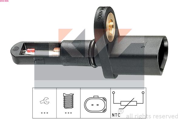 KW 494 006 - Senzor, temperatura usisnog zraka www.molydon.hr