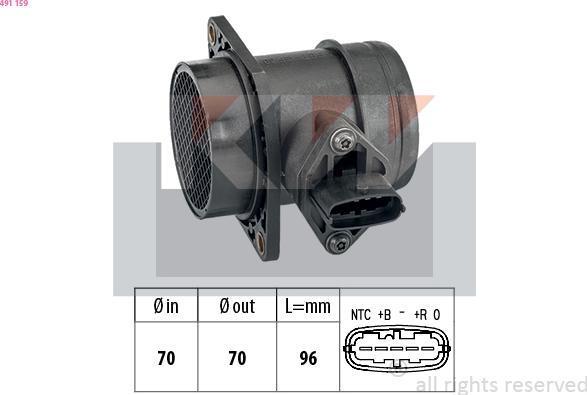 KW 491 159 - Mjerač zapremine zraka www.molydon.hr