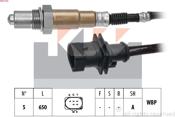 KW 498 542 - Lambda-sonda www.molydon.hr