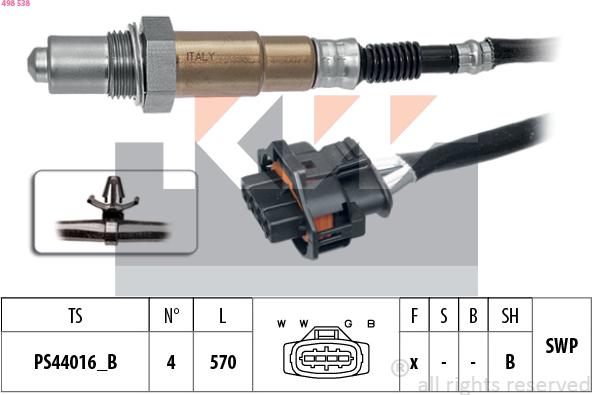 KW 498 538 - Lambda-sonda www.molydon.hr