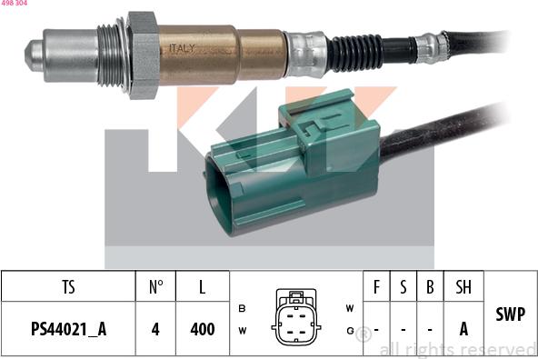 KW 498 304 - Lambda-sonda www.molydon.hr