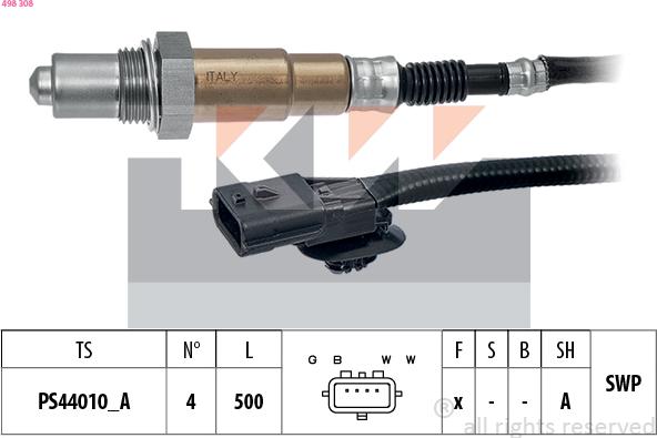 KW 498 308 - Lambda-sonda www.molydon.hr