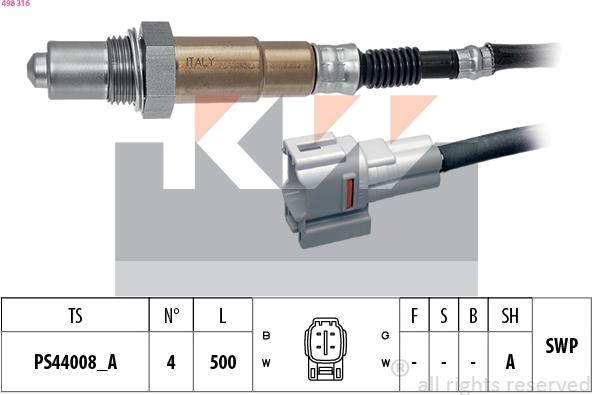 KW 498 316 - Lambda-sonda www.molydon.hr