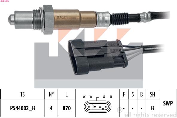 KW 498 386 - Lambda-sonda www.molydon.hr